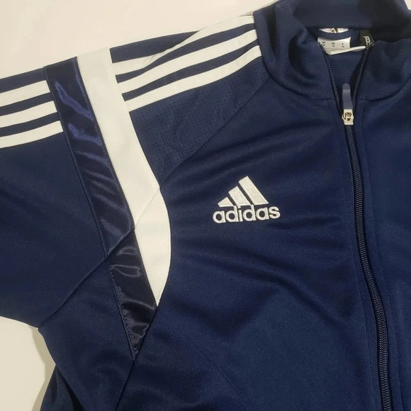 Mens  Adidas Tracksuit Jacket Full Zip Blue/White Size US M. - Picture 3 of 5